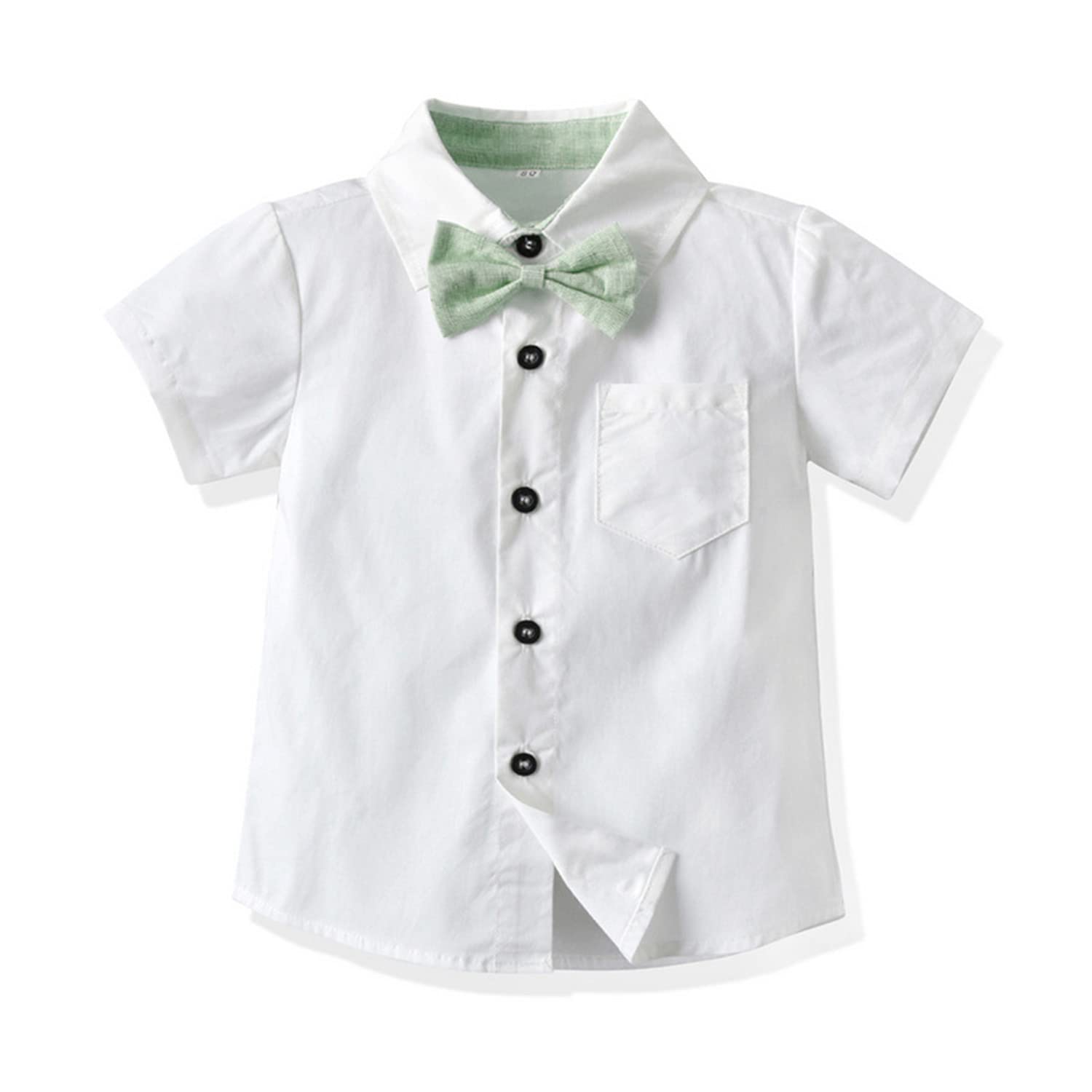 Volunboy Bimbo Neonato Completini e Coordinati Gentiluomo, Fiocco Camicia e Bretelle Pantalocini