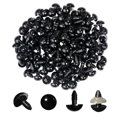 50PCS 18MM Solid Black Plastic Safety Doll Craft Eyes for Puppet Plush Animal and Kids Gift