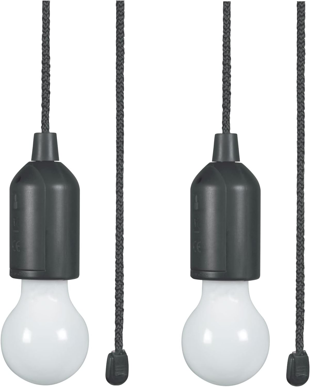 LYTT 410.385 - x 2 LED Pull Cord Hanging Lights Portable for Garages Sheds Tents, Lofts-Twin Pack