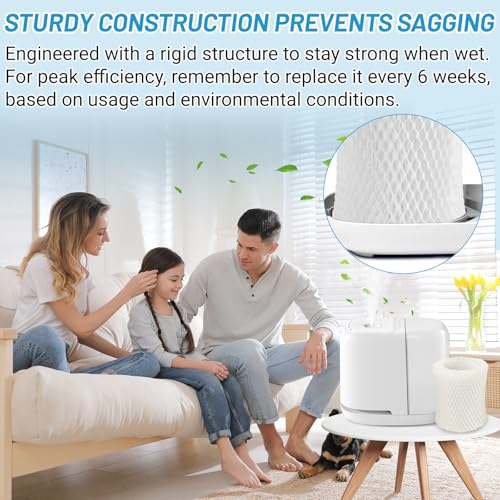 Image of Lemige Premium Humidifier Filter Replacement 2.0 for Canopy Bedside Humidifier and Nursery Humidifiers, Made with Wood Pulp and Paper Wick Filter, Humidifier Wicking Filter Replace Every 6 Weeks