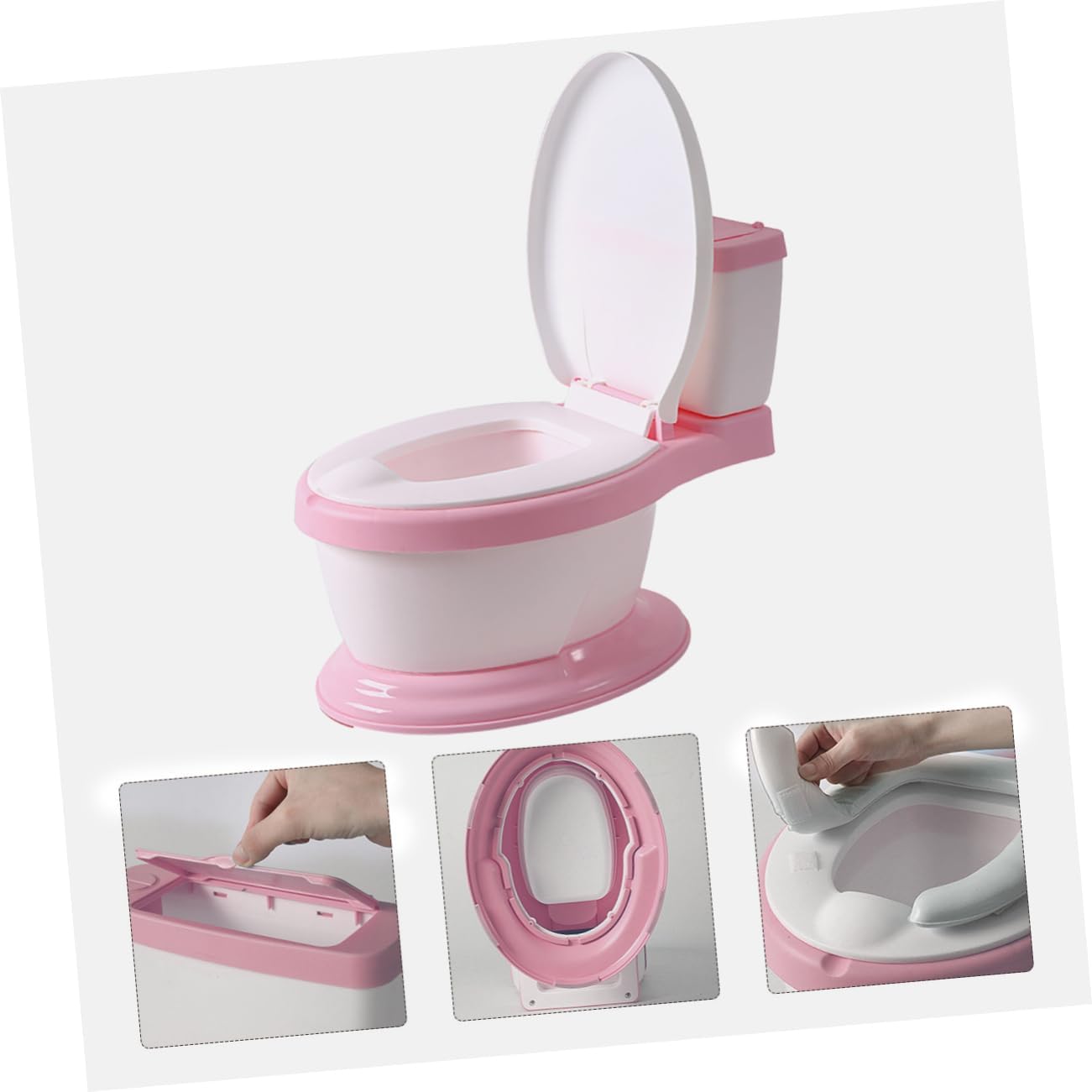 BESPORTBLE Portable Potty Seat Lightweight Toilet Trainer Safe Plastic Material for Home and Travel Convenient Potty Seat for Boys and Easy to Use