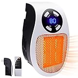 KLEINE PTC Heizlüfter 500 W Elektroheizung Keramik Heizlüfter 3 Modi Sicherer Energiespar leiser Raumthermostat für Innen Büro Schlafzimmer, Energieklasse A (1)