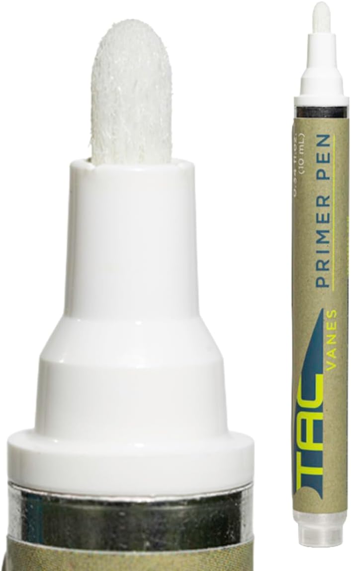 - TAC Vanes TAC Primer Pen - .34 fl oz. | Archery Fletching Adhesive | Fast-Bonding, Precision Application, Durable Hold for Vanes