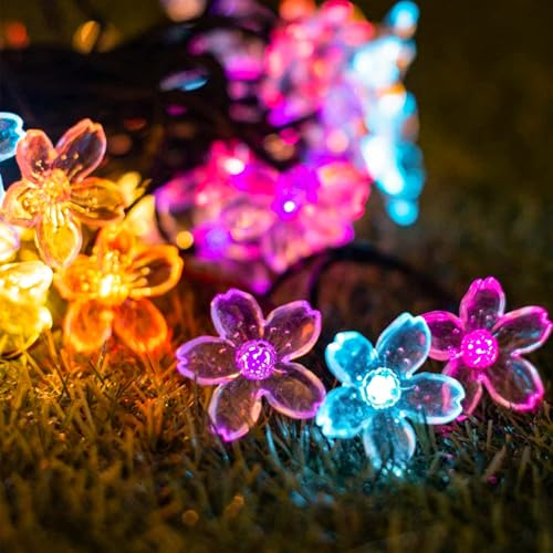 Keretuby J-YHD-USB-BW Plug In Decorative Fairy Pastel Flower String Light For Indoor Bedroom, Usb Powered 33Ft 100 Led Cherry Blossom Tree Wall Garland Hanging Christmas Decor thumb #4