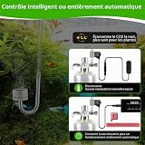 JAOGAUS Aquarium CO2 generator, 2 litre large stainless steel bottle, intelligent gas supply, indispensable for aquarium plant growth, Quick-connect design for easy installation - 3