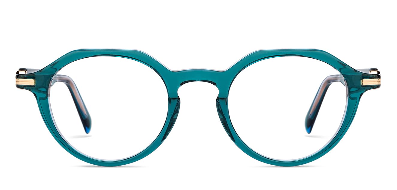 John Jacobs Masaba Collection | Blu Cut & Antiglare Zero Power Computer Eyeglasses | Full Rim Round Shape | For Women | Wi... - Review, Price and Buying Guide