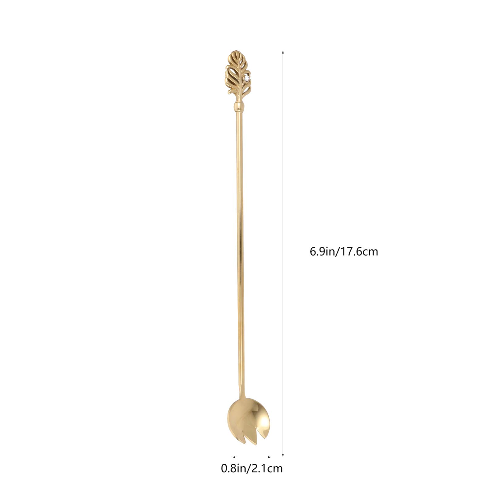 OFFSCH 1Pc Leaf Design Stainless Steel Salad Fork Creative Food Serving Fork for Kitchen Elegant Finish Kitchen Gadget