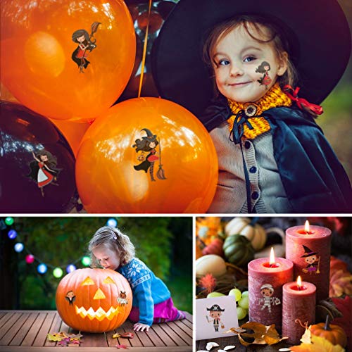 Temporary Tattoos for Kids, 150 Pack Temporary Halloween Tattoos,Including Glow in The Dark Children Tattoos Halloween,2(Glow in The Dark)+8(Normal) Safe Makeup for Kids