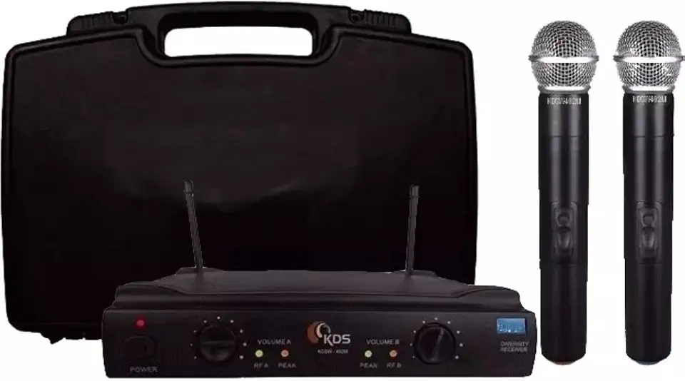 Microfone Kadosh K-402M Sem Fio Duplo Uhf