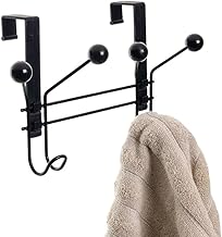 Suporte para porta e parede 2 Ganchos, Metaltru, Preto com Preto