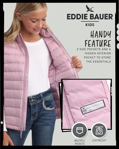 Eddie Bauer Kids' Down Vest - Cirruslite Weather Resistant Quilted Bubble Puffer Vest For Boys And Girls thumb #3