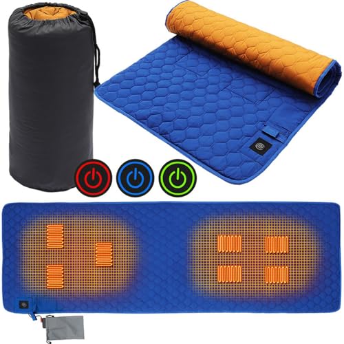 Coussin chauffant électrique portable et couverture chauffante bleu orange pour l'hiver