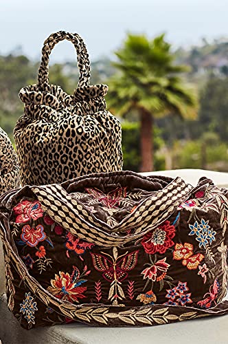 JWLA by Johnny Was Velvet Tote Bag, Coffee Bean3