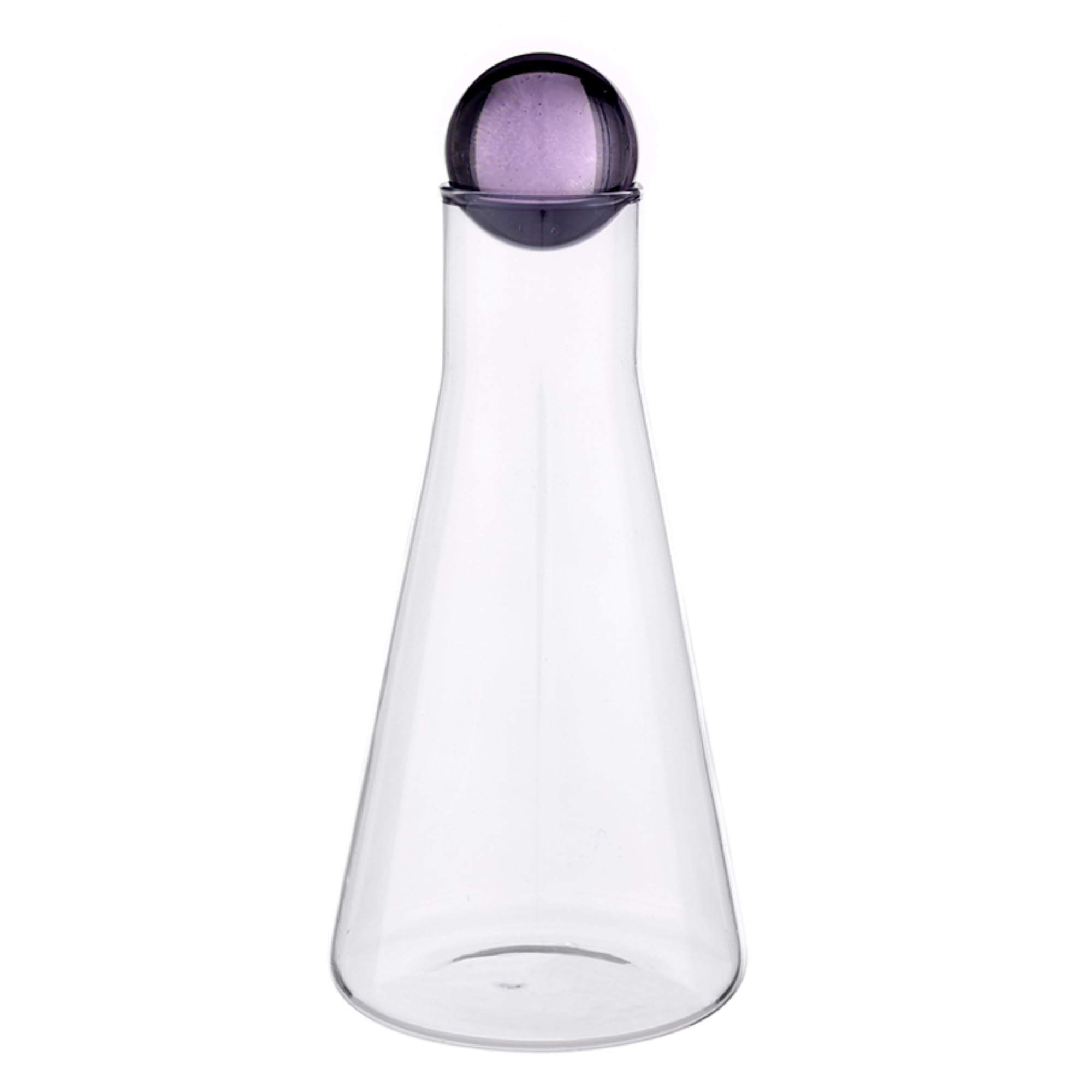 Santa Barbara Design Studio Water Carafe - Sculptural Glass Beverage Decanter with Ball Top, 16-Ounce, Lilac