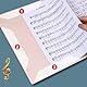 YANJIY Mappe A4, Notenmappe, 40 Notenblätter Notenhalter, Notenbinder, Chormappe A4 Ringbuch, Mit 1 Buchseitenhalter-Clips, Notenordner Für Notenblätter, Musikpartitur, File, Papier (Blau)