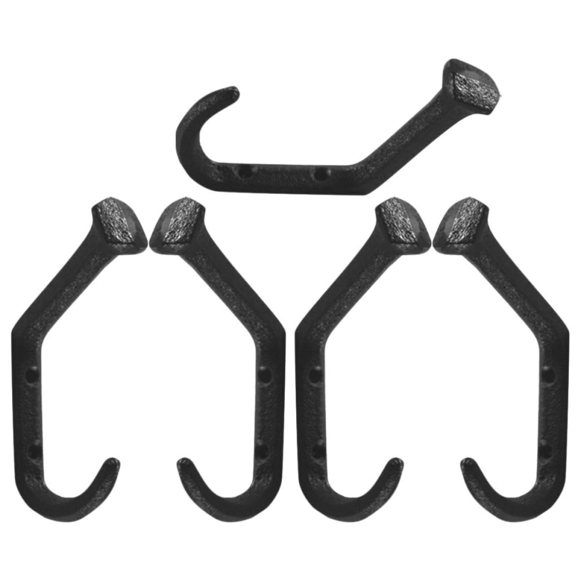 Crochets Muraux en Fer Noir Robustes pour Suspendre Manteaux et Serviettes sans Encombrement