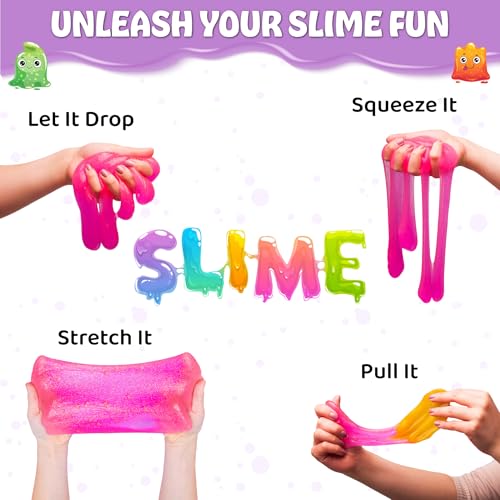 Image of PW PVA Slime Glue(200ml) & Activator(50ml) Set, Slime for Kids 3-10 Years | Safe & Non-Toxic, Mess Free, Slime Making Kit, Birthday Gift for Boys /Girls