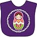 inktastic Matryoshka Russian Cute Pink Nesting Doll Baby Bib Purple 33cac