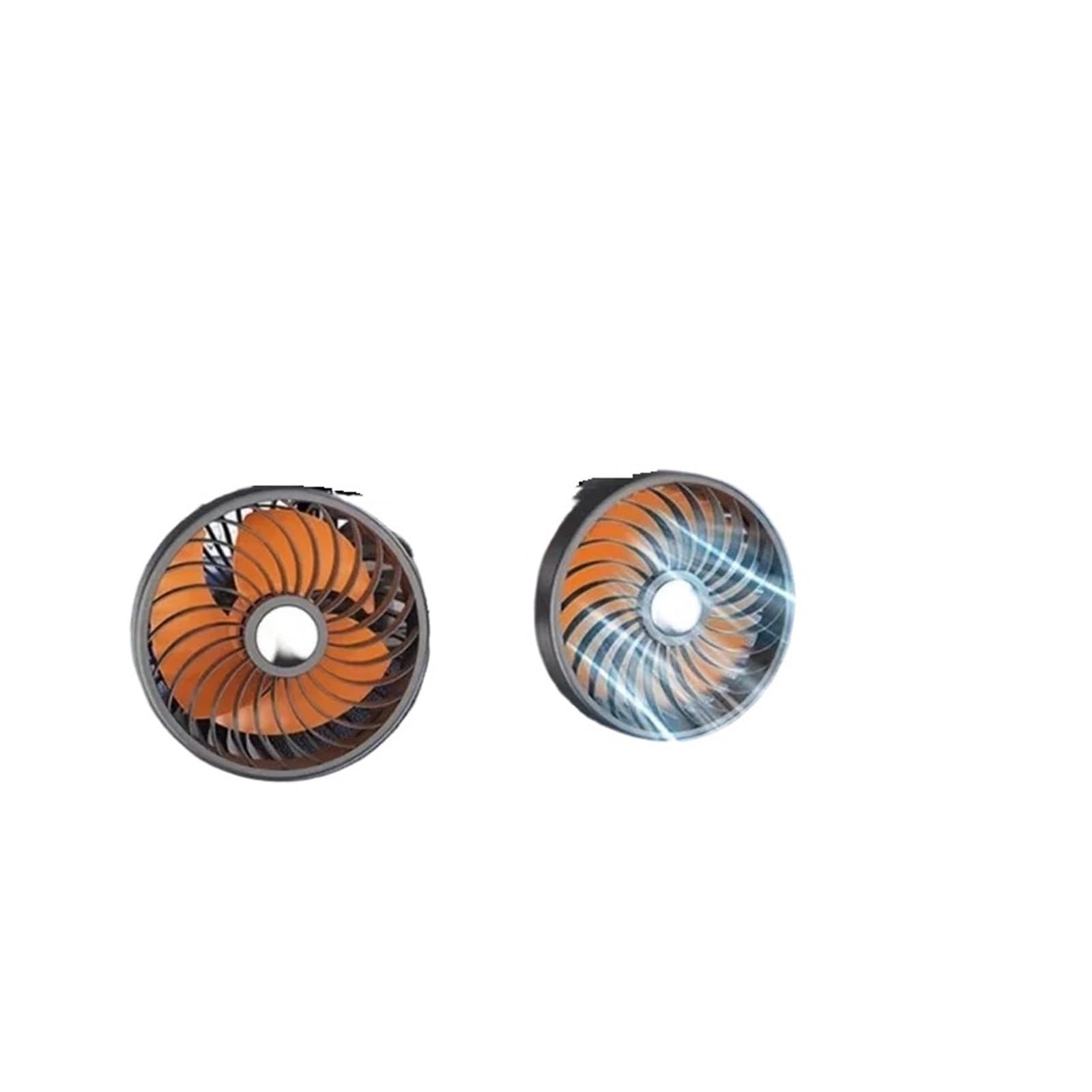 Ventilador Circulador De Aire Interior Doble Cabez Ventosa Ventilador Doble Cabezal Giratorio 360 ​​° Con Batería 4000mAh Viento 3 Velocidades Eléctrico Universal Para Camión 12V/24V
