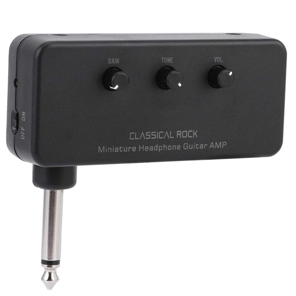Amplificador de Guitarra ABS, Práctico Mini Amplificador para Bajo, Portátil Amplificador de Guitarra Eléctrica para Practicar en Casa Estudio Viaje