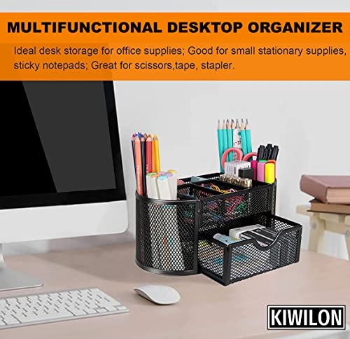 Image of Desk Organizer For Table (Black, 9-COMPARTMENT-OVL)