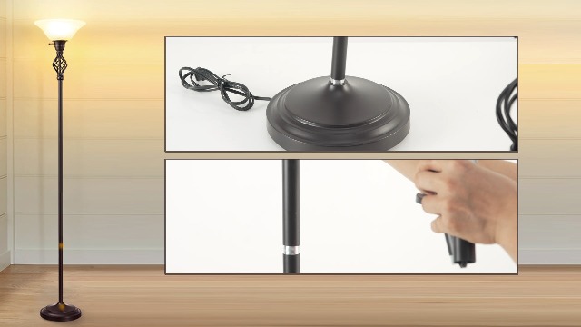Bページ Torchiere Floor Lamp for Living Room, LED Standing Reading