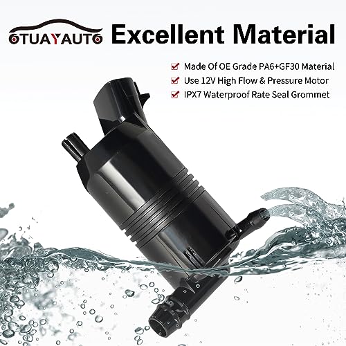 385-232316C OTUAYAUTO Windshield Washer Motor Pump, Replacement for Toyota Tacoma Camry Corolla Avalon Tundra, Chevrolet Geo Prizm, Lexus ES300 Replaces OEM #:22156171, 22138719, 8533006030 - Thumbnail 5