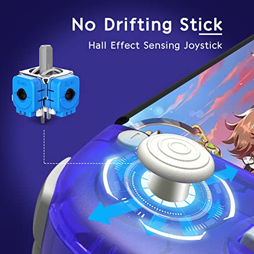 Retroflag Switch Handheld Controller,Switch Split Pad Pro Controller With Hall Effect Sensing Joystick, Switch Accessory Ergonomic Grip Backbone One Pad Compact,Dual Vibration Auto-Turbo - Purple #TOP1