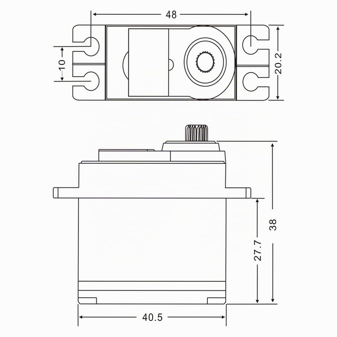 JX Servo PDI-6221MG 20KG Engrenage métallique à Couple élevé Numérique Standard de Direction à Grimper pour Drone RC Voiture RC Bateau Robort