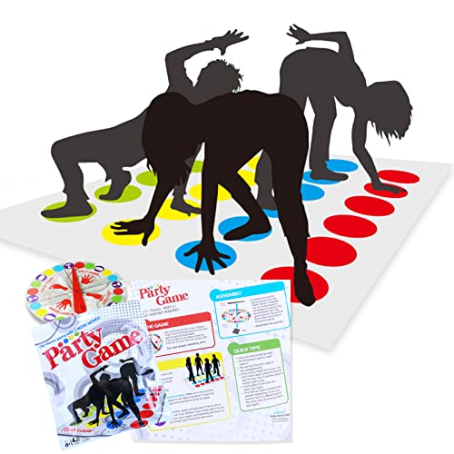 Juego de Piso Familiar Tapete de Juego, Juegos de Suelo Gaming Familiar, Juegos de Mesa, Divertido Juego de Enredos Familiar, Juego de Habilidad para Interiores y Exteriores, 2-4 Personas