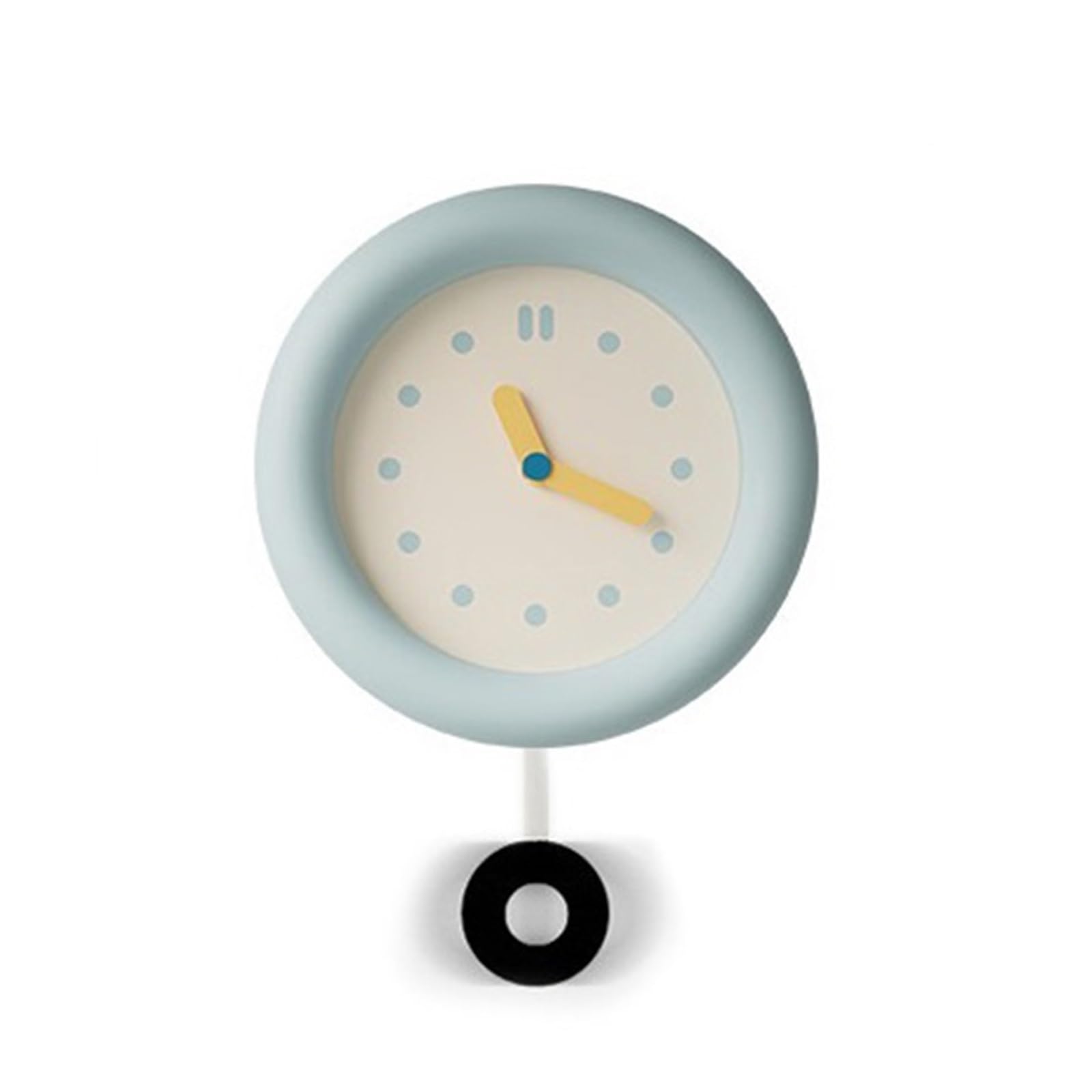 DFHS46JK Wall Decor Cute Geometric Wall Clock for Home Silent Battery Powered Versatile for living room decor(With pendulum)