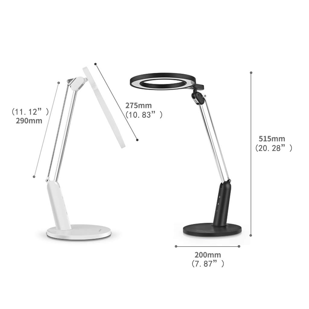HEXEH Lampada da Tavolo Desk LED Lampada Regolabile bilanciere Luce di Lettura con On/off forcellone Lampada da Comodino Eye-Cura della Lampada di Lettura Lampada da Scrivania