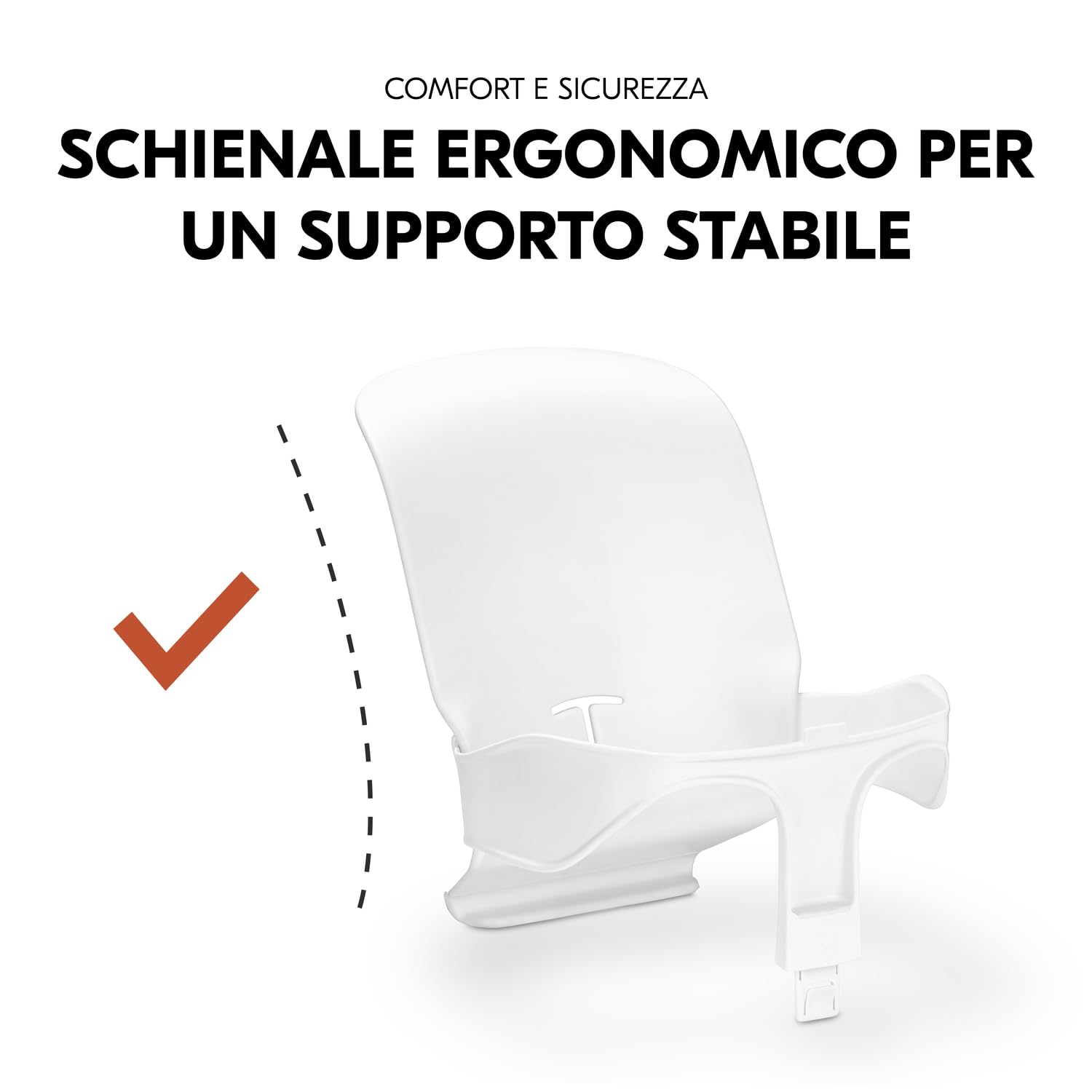 Hauck Highchair Baby Seat White Riduttore di Seduta per Seggioloni Alpha+ Beta+ Arketa 6-24 Mesi Schienale Ergonomico Larghezza Regolabile Plastica Resistente