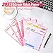 Toplive 3 Pack A5 Planner Refill 82 Sheet Colored Monthly Weekly Planner Refill Paper 6 Hole Budget Sheets Expense Tracker Inserts for A5 Binder Cover Bill Saving Organizer, Pink