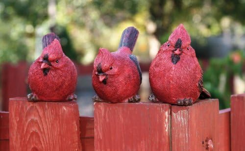 Cardinals Figurine Decorations - Three Poses - Hand Crafted and Hand Painted - Christmas Decoration - 3 Pieces - 3.5 Inches - Image 3