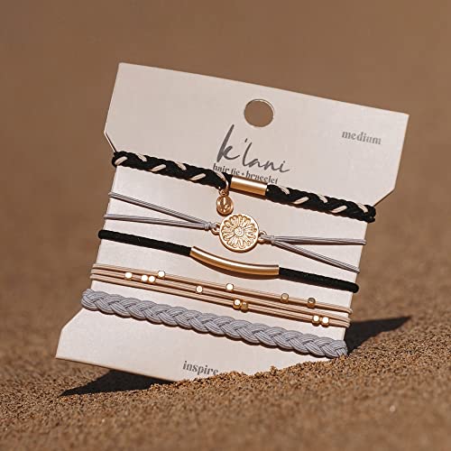 K'lani Hair Tie Bracelets for Women - Elastic Hair Bands That Double as Stylish Jewelry - Inspire - Medium