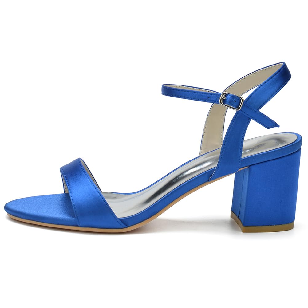 Damen Sandaletten mit Blockabsatz Offene Zehen Sommerschuhe Sandalen für Hochzeit Oder Abend