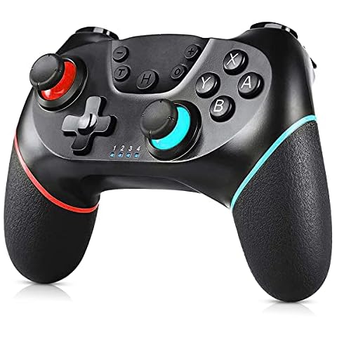 Controlador inalámbrico Bluetooth CHEREEKI para Nintendo Switch con Dual Motor/Batería Recargable/Control de Movimiento Cover