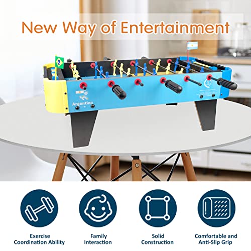 Image of FIFA World Cup 2022 Foosball Big Size Football Table Soccer Game Board for Adults Kids Boys and Girls Indoor Sport (Brazil-Argentina Foosball)