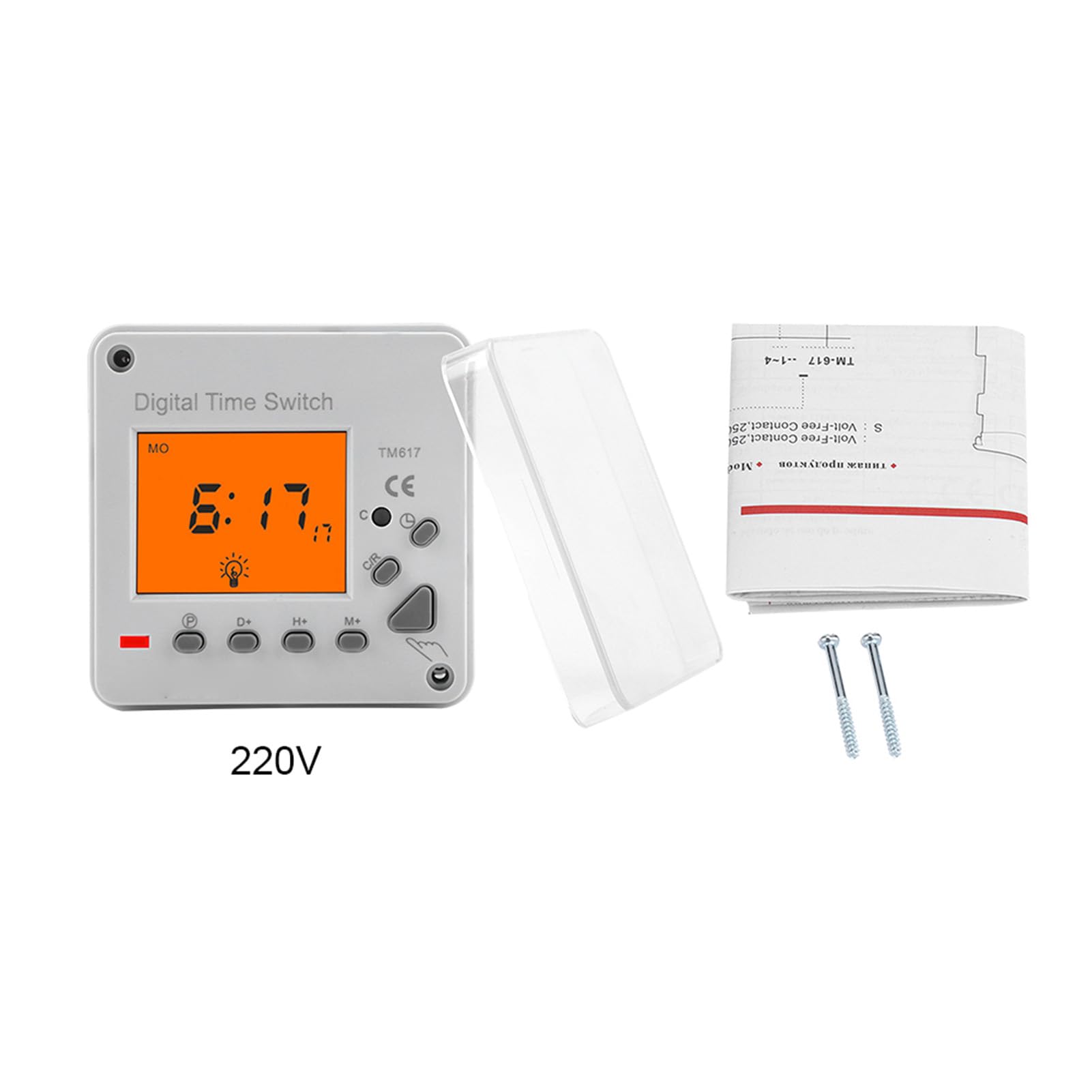 Digitaler, Langlebiger, Programmierbarer Elektrischer Timer mit Hintergrundbeleuchtung für Haushaltsgeräte (220VAC TM617-2)