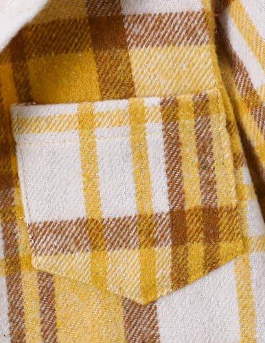 Image of 2Pcs Kids Boys Flannel Plaid Shirt Tops Pants Set Hoodie Sweatsuit for Fall Winter Spring Outfits 4-12 Years
