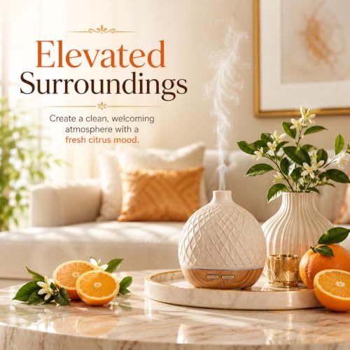 Image of AROMATICO Orange Diffuser Oil with Natural Aroma for Humidifiers, Homes, Offices & Showrooms, Candle and Soap Making | Fragrance for Aromatherapy | Essential Oil for Diffuser and Aromatherapy - 250 ml