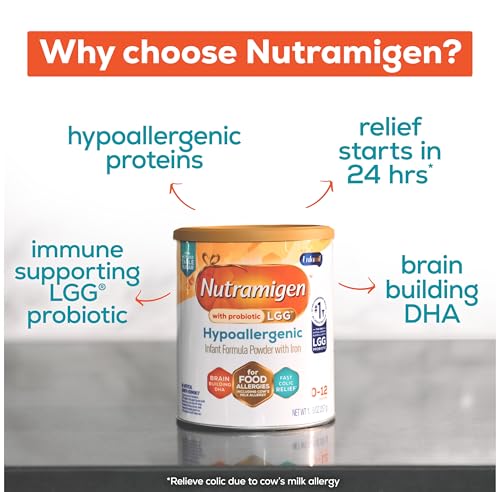 Enfamil Nutramigen Baby Formula, Hypoallergenic and Lactose Free Formula with Enflora LGG, Fast Relief from Severe Crying and Colic, Powder Can, 12.6 Oz (6 Count)