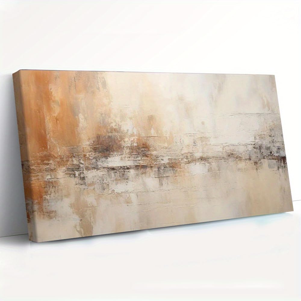 UUDEZO Modern Abstract Wall Art Canvas Contemporary Neutral Decorative Print Painting Suitable for Living Room(20x40cm(8x16in)
