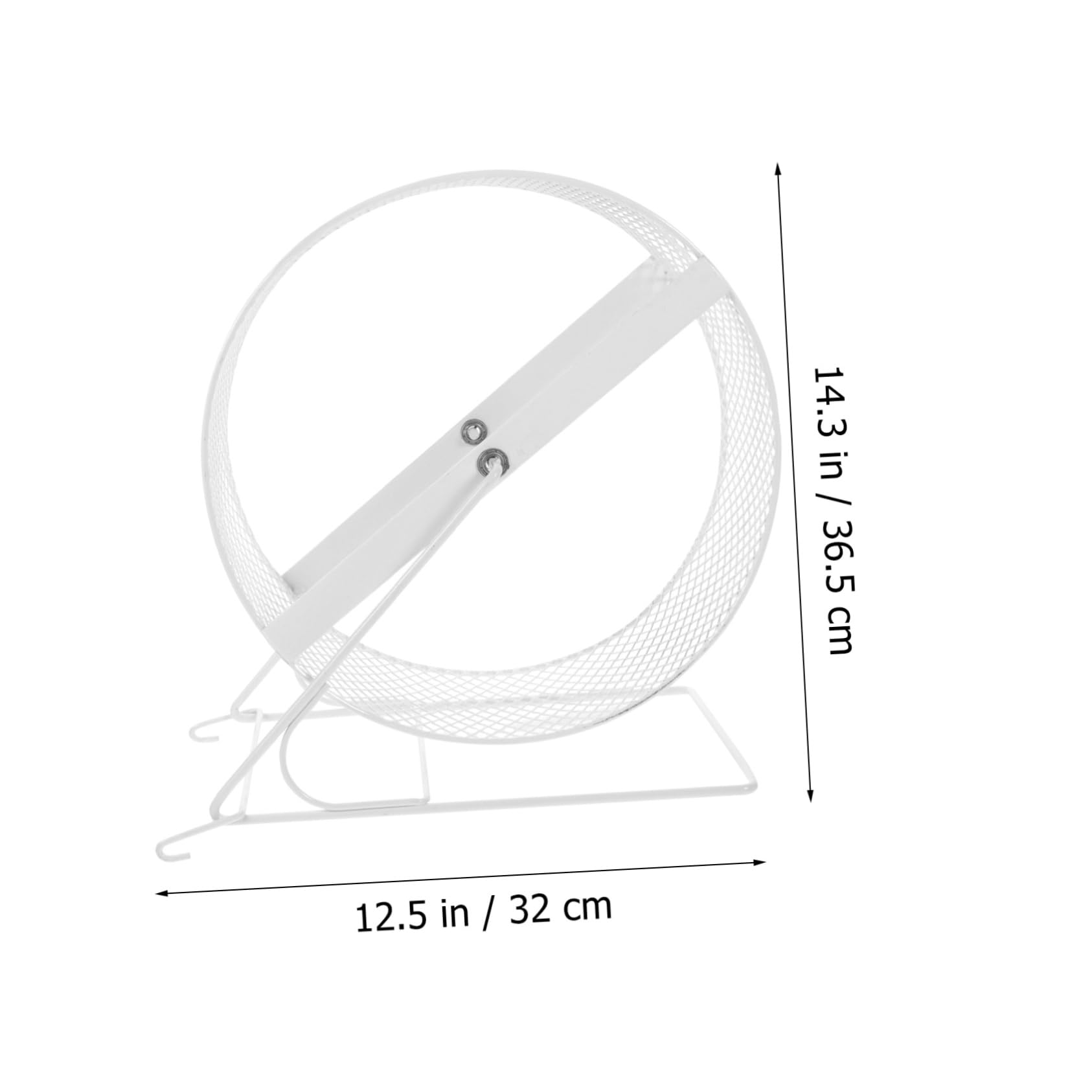 Angoily Roue de Hamster Silencieuse en Métal Blanc avec Fonctionnement Silencieux et Sécurité, Accessoire pour Petits Animaux comme Hérisson ou Chinchilla