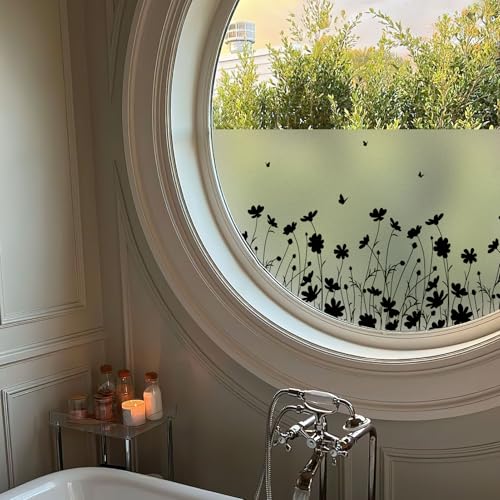 Película para ventana decorativa negra mate 17.5 x 78.7 in miniatura 5