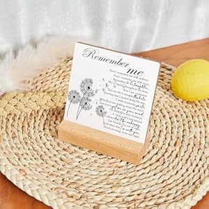 Memorial Gift, Loss of Loved One Loss of Family Member Bereavement Gifts, Remember Me Wood Sign With Wooden Stand, Sentimental Decor Sign Plaque, Sympathy Gifts for Home Table Decorations Memorial Gift Loss of Loved One Loss of Family Member Bereavement Gifts Remember Me Wood Sign With Wooden Stand Sentimental Decor Sign Plaque Sympathy Gifts for Home Table Decorations