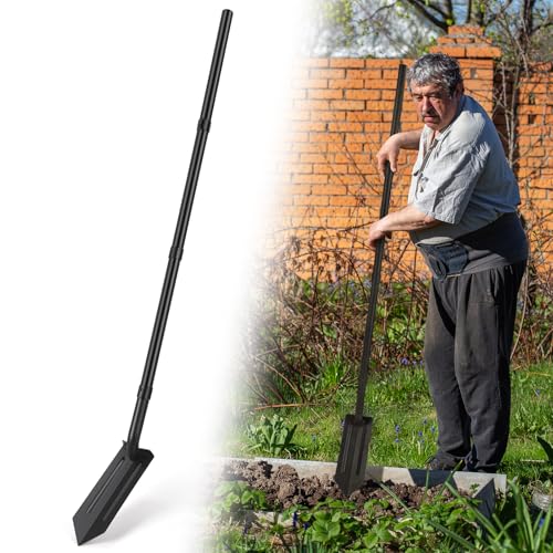 Trench Shovel 4-Inch Trenching Shovel Trenching V-Spade for Digging - 56 Inches Trench Digger Tool