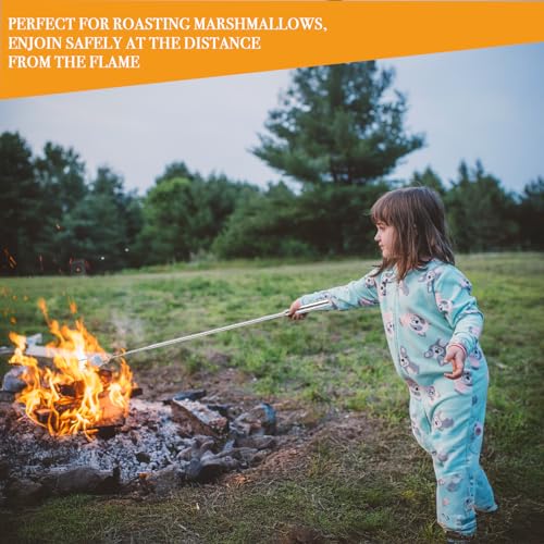 365Home Telescoping Long Sticks for Fire Pit, Hot Dog Sticks for Campfire, Marshmallow Roasting Sticks, Smores Sticks For Fire Pit, Long Camping Skewers Sticks, Fire Pit Accessories (10 Packs) (10) by 365Home - Used condition - Image 4