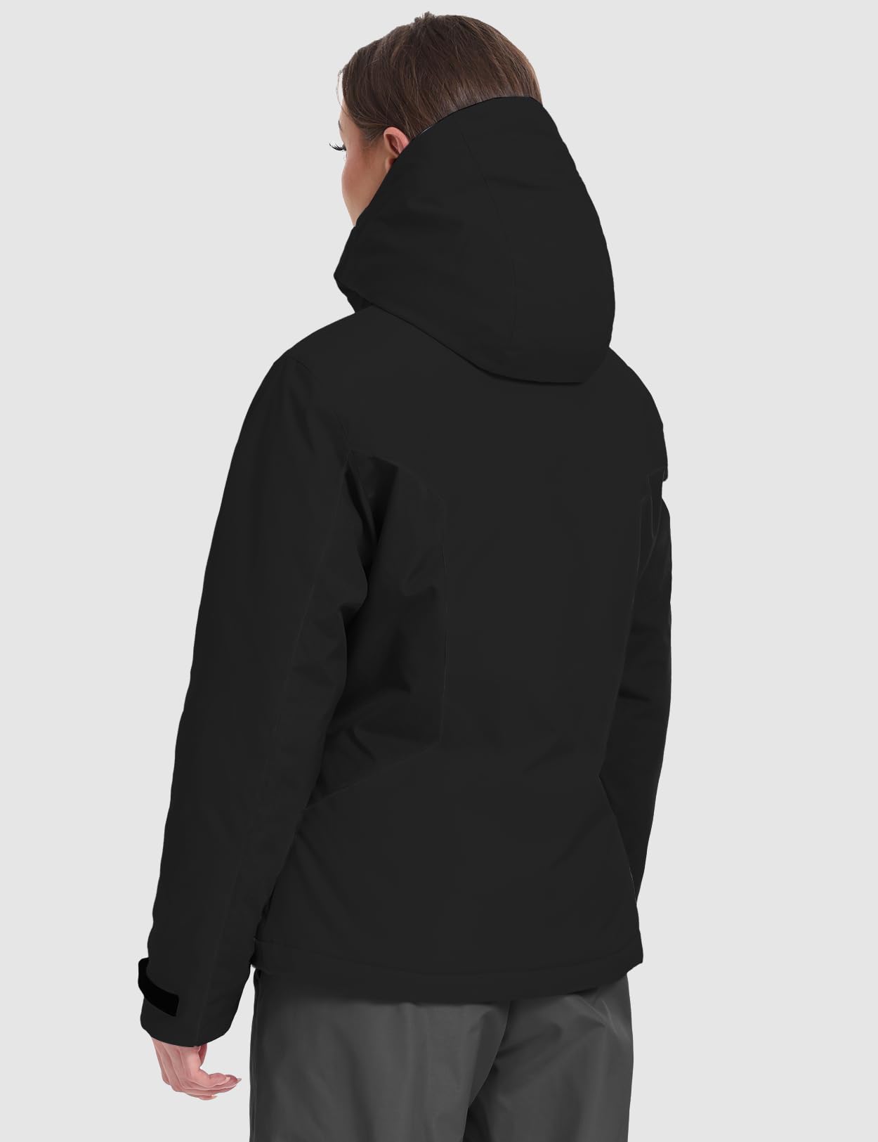 GEMYSE Veste de Ski Femme Imperméable Coupe-Vent Manteau Chaud Capuche Réglable Multi-Poches Randonnée Neige